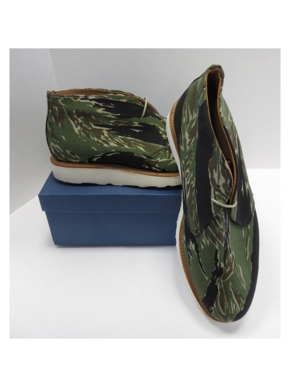 Mark McNairy Boots 11.5 New Amsterdam Tiger Camo Chukka Canvas NEW